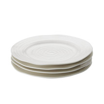 Portmeirion Sophie Conran Set of 4 Porcelain Salad Plates, 8" inch - White - £81.42 GBP