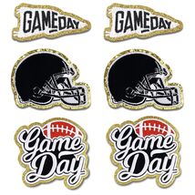 Tmtains 6Pcs Game Day Embroidered Iron-On Patches Football Helmets Black - €8,13 Tmtains 6Pcs Game Day Embroidered Iron-On Patches Football Helmets Black - €8,13 EUR