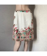 Elie Tahari unique linen embroidered skirt size M - £54.27 GBP