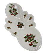 Vintage Strawberry Pattern 14&quot; Ceramic Serving Dish Bowl Large Marked P.D. - £35.12 GBP