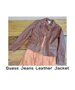 Guess Jeans Women’s Brown Leather jacket Size Large - $125.00