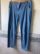 Yigal Azrouel Medium Blue Tapered Leg Fashion Jeans SZ 8 USA EUC - $1,457.83 MXN