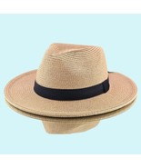 Solar Escape Hat Fedora Tan Black UPF 50+ Sun Hat Vacation Outdoor Vacat... - $44.89