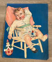 When The Sandman Comes Art Print Baby In High Chair By Artist Charlotte Becker - £51.89 GBP