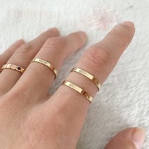 Gold Filled Knuckle Rings Indian Jewelry Anillos Mujer Boho Bague Femme Minimali - £22.66 GBP