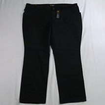 NEW Lee 26W Petite Relaxed Mid Rise Straight Black Stretch Denim Womens Jeans - £15.79 GBP