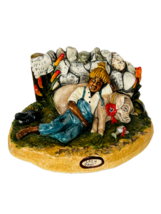 Chalkware figurine vtg England Naturecraft Lazy Days Peter Tomlins prize pig hog - £58.84 GBP