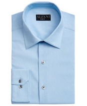 Alfani Men&#39;s Reg Fit 2-Way Stretch Performance Geo Dress Shirt Blue-14-14.5 32 - £15.77 GBP
