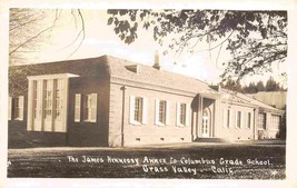 Columbus Grade School Hennessy Annex Grass Valley California 1940s RPPC postcard - £9.78 GBP
