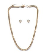 Violet Harper Elana Link Gold Plated Necklace and Earring Set In Box NWT - £18.67 GBP