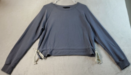 Abercrombie &amp; Fitch T Shirt Top Womens Small Gray Cotton Long Sleeve Round Neck - £11.10 GBP