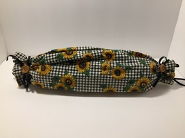 Rolling Pin Cozy Cover Plaid Sunflower Print Material Springwater Cookie... - $5.84