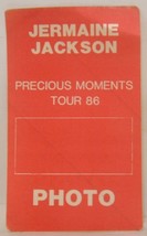 JERMAINE JACKSON - VINTAGE ORIGINAL CLOTH TOUR CONCERT BACKSTAGE PASS *L... - £11.80 GBP