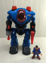 Fisher Price Imaginext DC figure Superman &amp; Exoskeleton suit robot light... - $29.69