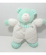 Eden Baby plush rattle green teddy bear stripes pastel pink blue polka d... - £39.34 GBP