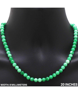 14k Gold Filled 8mm Jade Bead Necklace 20" - $29.99
