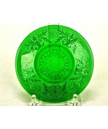 Emerald Green 4&quot; Sandwich Glass Plate, Anchor Hocking, Trinket Dish, Pin... - $26.73 CAD