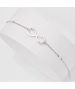 Infinity Bracelet Gold-14K White Gold Bracelet-Infinity Love Bracelet - $6,293.27 MXN