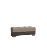ZenAero Upholstered Convertible Storage Ottoman, Wood Trimmed - €353,94 EUR