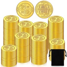 100 Pieces Metal Pirate Coins Toy Fake Gold Treasure Coin Set Party Favor Pirate - £28.32 GBP