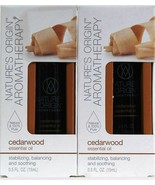 2 Nature&#39;s Origin Aromatherapy Cedarwood 100% Pure Stable Balance Essent... - $14.99