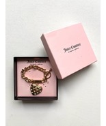 Juicy Couture Gold Heart Bracelet with Pearl Accents Crown Clasp - $108.62 CAD