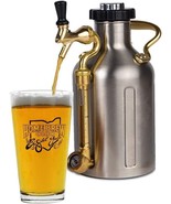 uKeg GrowlerWerks Pressurized Beer Growler 64 oz Stainless Steel w/ Bras... - $150.85 CAD