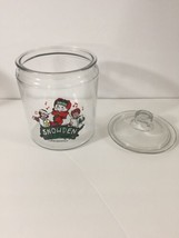 Vintage Snowden Raggedy Ann &amp; Andy Clear Cookie Jar w/ Lid 9” Christmas Holiday - $14.99