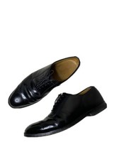 Johnston Murphy Heritage Mens 10 D Black Leather Lace Up Oxford Shoes - $22.26