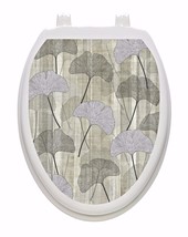 Toilet Tattoos Toilet Lid Cover  Decor Ginko Reusable Vinyl - £18.63 GBP