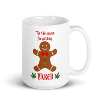 420 Marijuana Themed Gift Christmas Coffee Mug 15 oz &#39;Tis The Season for Getting - £19.90 GBP