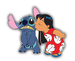 Lilo &amp; Stitch Kiss Cartoon Sticker Vinyl Decal Waterproof Laptop Car Phone - $4.50+