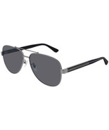 GUCCI GG0528S 007 Ruthenium Black/Grey 63-14-150 Sunglasses New Authentic - £203.06 GBP