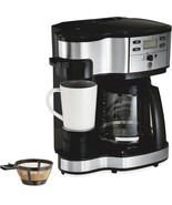 2-Way 12 Cup Programmable Drip Coffee Maker &amp; Single Serve Machine, Glass - $63.99