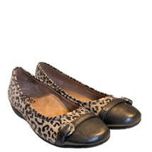 Abeo Biosystem Womens Taryn Leather Leopard Print Ballet Flat Shoes Size 9 N - £27.69 GBP