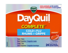 Vicks DayQuil Complete Cold &amp; Flu Liquid Capsules (24 Liquid Caps) - FROM CANADA - £24.26 GBP