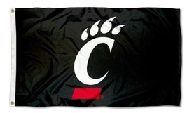 Cincinnati Bearcats Black Flag 3X5ft Banner USA Polyester with 2 Brass G... - £12.74 GBP