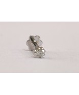 2 Mm Réel Diamant Boucle D&#39;Oreille Stud Labret Monroe Piercing Vis Or Bl... - $104.90 CAD