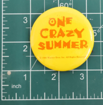 1986 One Crazy Summer Movie Promotional Pinback Button 2 3/16in - $25.00