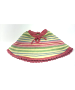 Bitty Baby American Girl Knit Poncho 2011 Pastel Striped Cape - $146.42 MXN