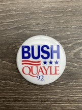 George H. W. Bush Quayle 92 1992 Presidential Campaign 1.4&quot; Pinback Button - £5.51 GBP
