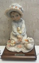 Capodimonte by G.Armani  Girl in Bonnet porcelain figurine statue 7.5&quot; t... - $37.99