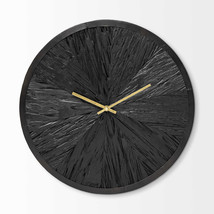 16.5&quot; Round Large Black Modern Wall Clock - £127.18 GBP
