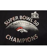 NFL SUPER BOWL 50 Licensed Women&#39;s Denver Broncos Shirt Raglan Black Sil... - $39.03 CAD