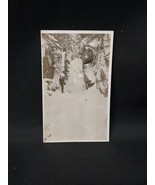 Early 1900s Photo Postcard The Flume Dixville Notch NH Man Standing Wint... - $13.22 CAD