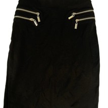 Jennifer Lopez Zipper Accent Black Mini Skirt - $8.80