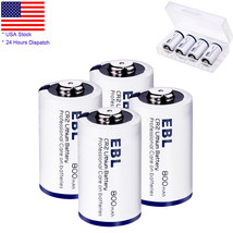 4X 3V 800Mah Cr2 Lithium Battery (Dlcr2,Elcr2) + Case For Camera Flashlight Toys - $18.99