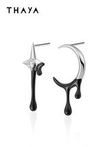 Ars and moon design earrings 100 925 silver needle studs earring high quality for women thumb200