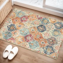 Lahome Moroccan Trellis Washable Rug, 2X3 Kitchen Rugs For Entryway, Cre... - $32.99