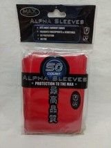(1) (50) Pack Max Protection Red Japanese Size Alpha Sleeves #7050FR - $23.75
